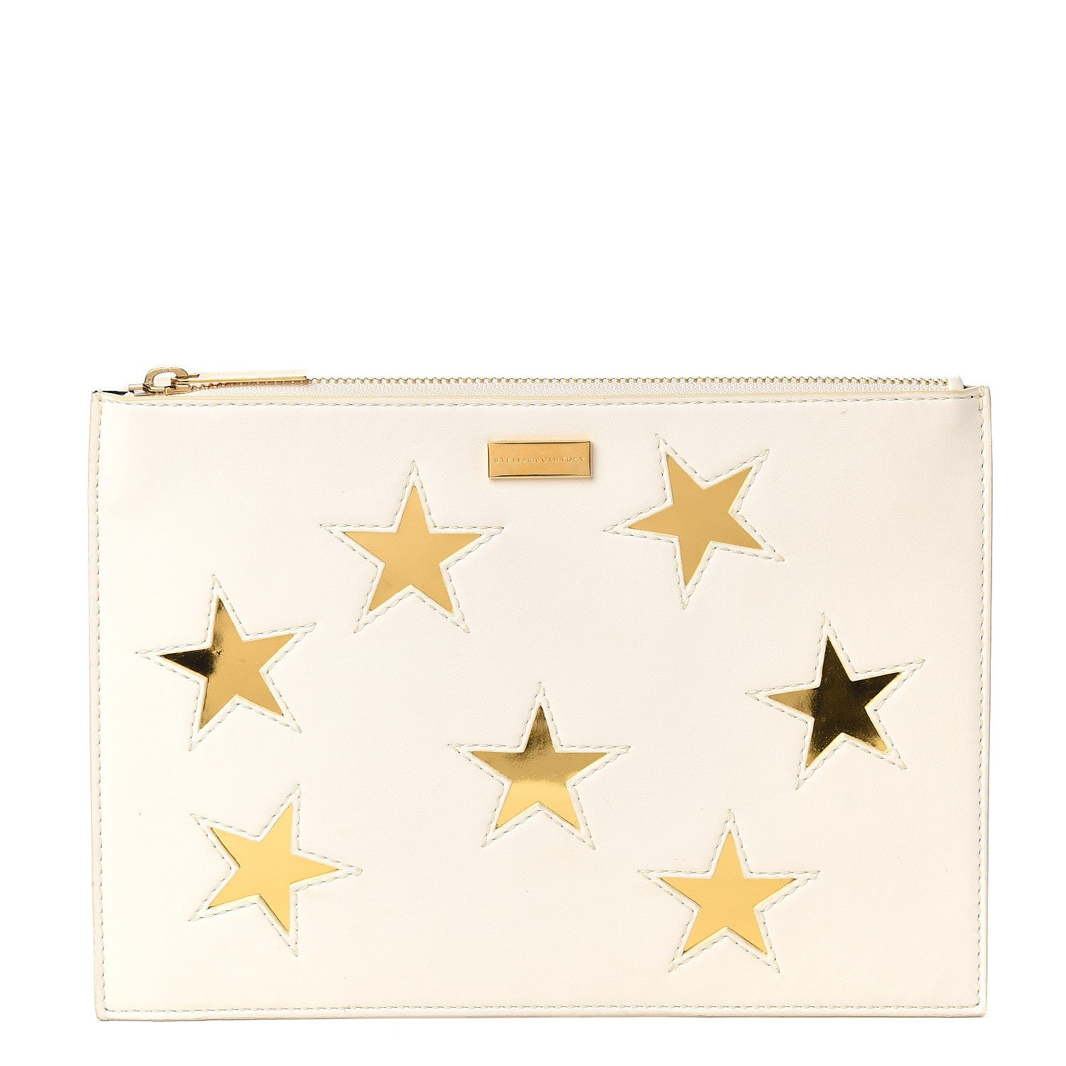 Stella McCartney Alter Nappa Star Zipped Clutch White 1 of 5