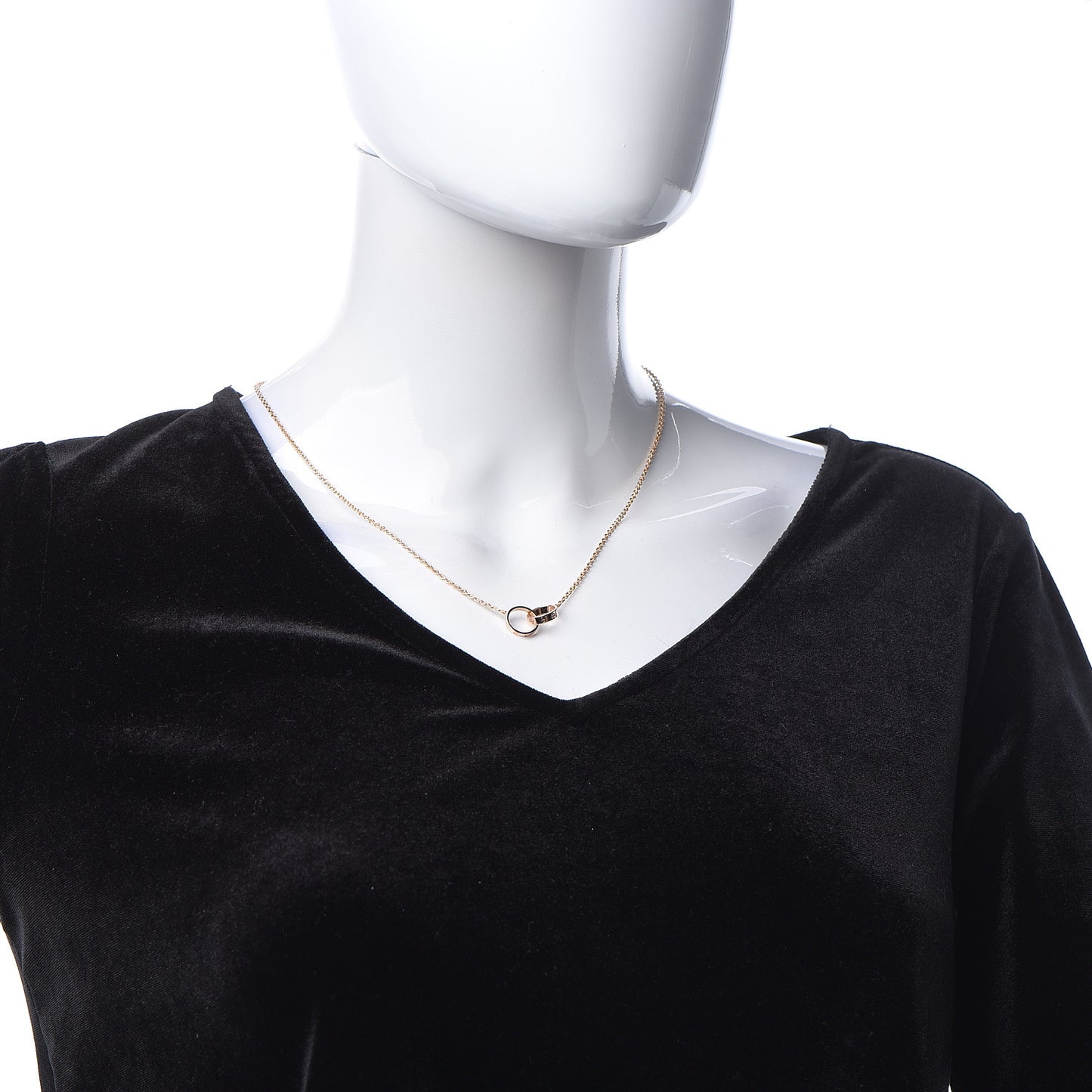 18K Pink Gold Interlocking LOVE Necklace