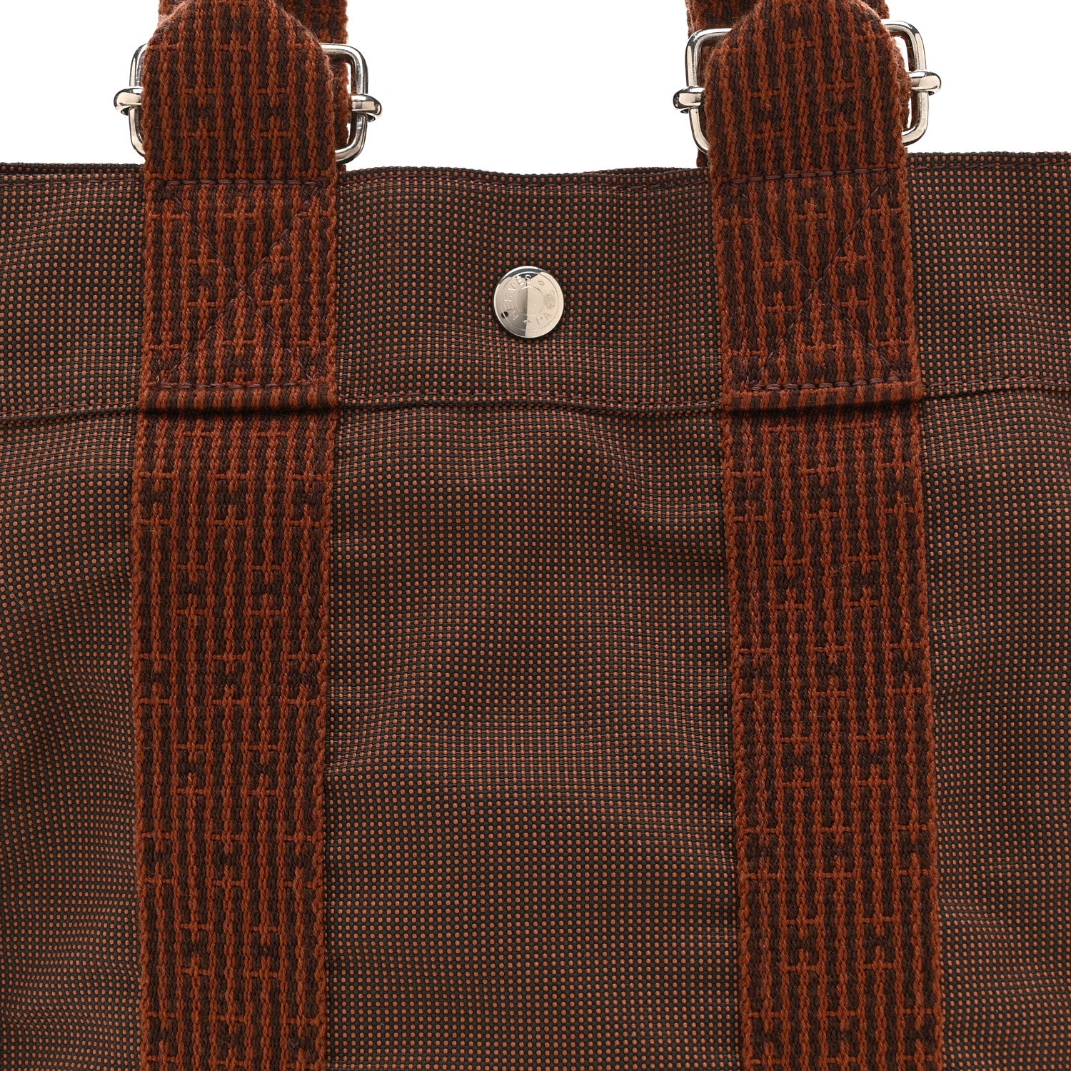 Hermes Canvas Herline Backpack Brown 7 of 9