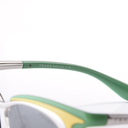 Prada Mirrored Dixie Sunglasses SPR 60O Green Yellow 6 of 8