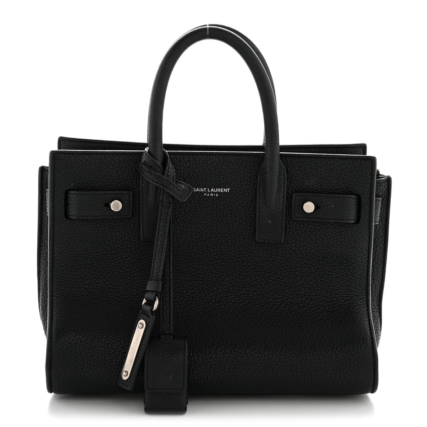 Grained Calfskin Nano Sac De Jour Souple Black Black