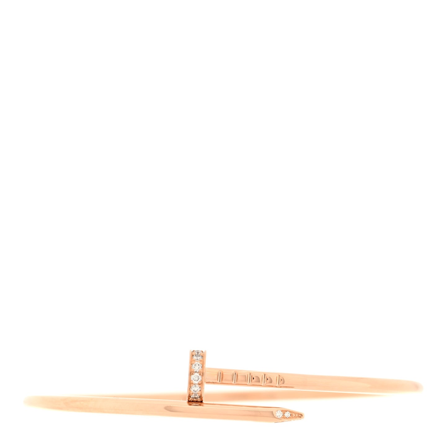 18K Pink Gold Diamond Small Juste Un Clou Bracelet 16