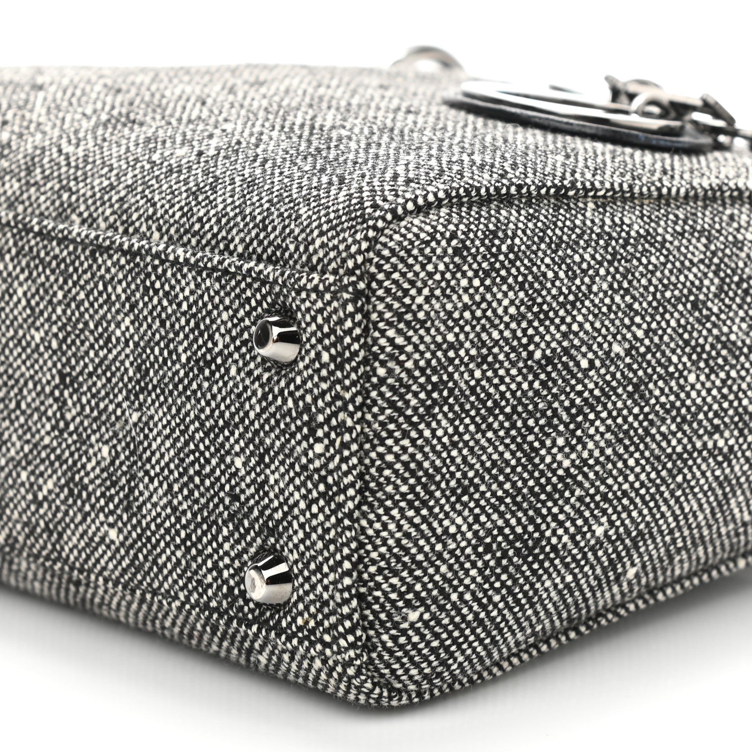 Christian Dior Tweed Mini Lady Dior Black 10 of 10