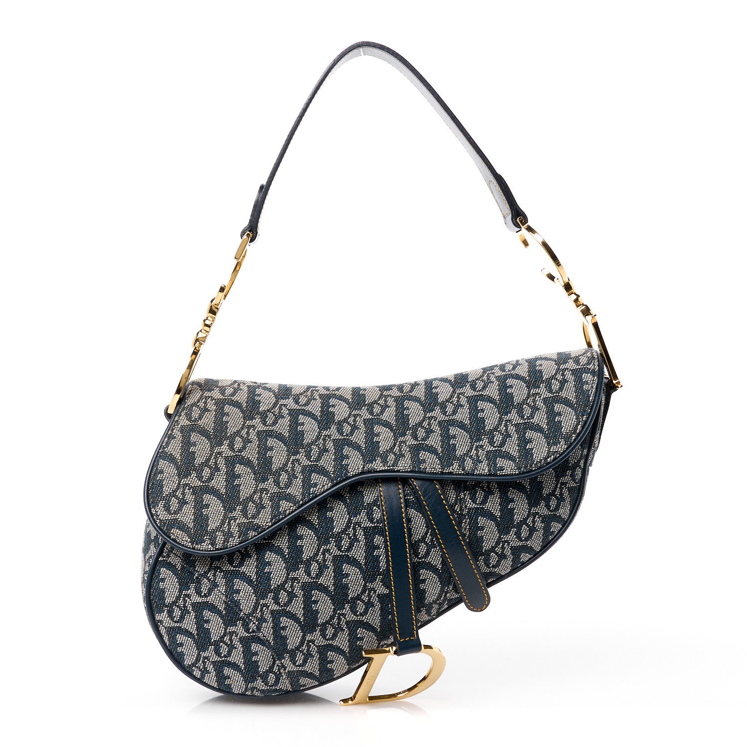 Christian Dior Monogram Saddle Bag Blue 1 of 11