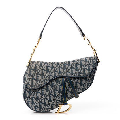 Christian Dior Monogram Saddle Bag Blue 1 of 11