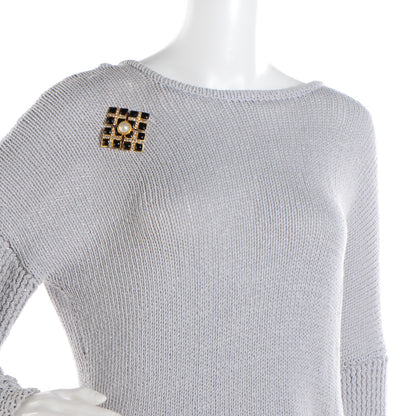 Chanel Enamel Crystal Pearl Brooch Black Gold 2 of 5