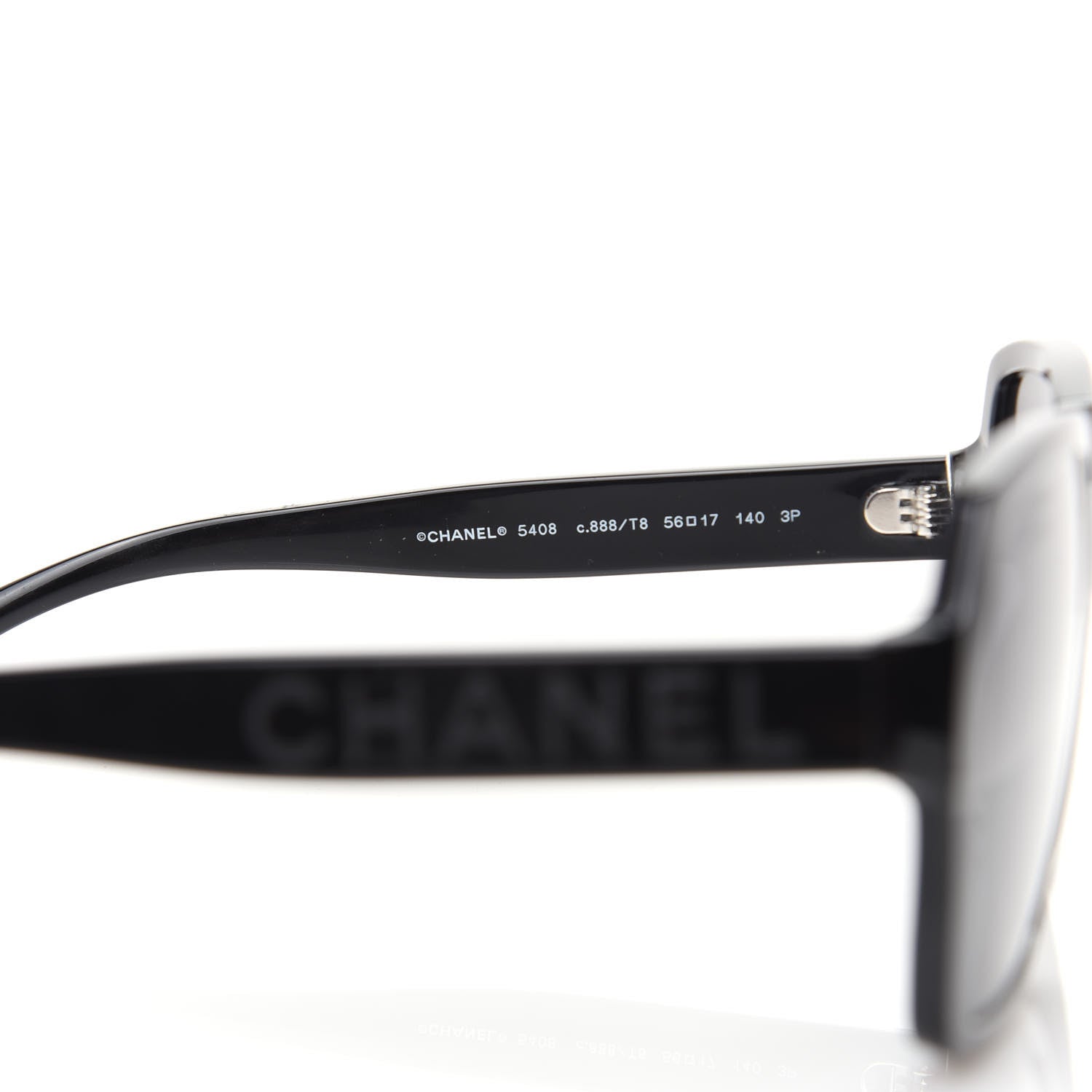Chanel Acetate Polarized Square Sunglasses 5408 Black 5 of 8