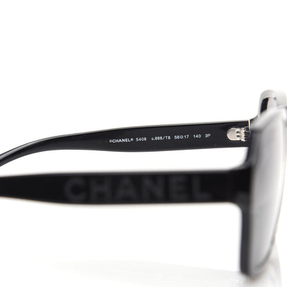 Chanel Acetate Polarized Square Sunglasses 5408 Black 5 of 8