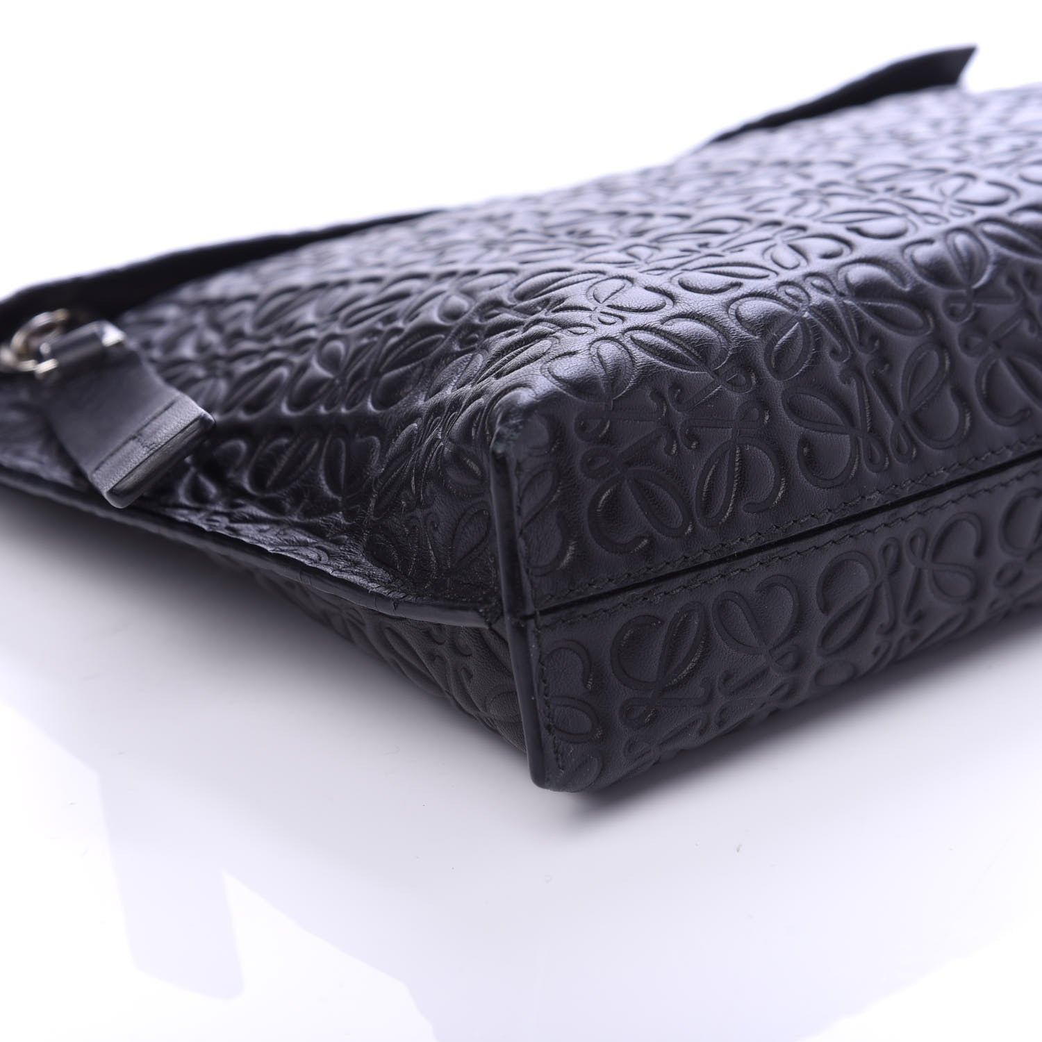 Loewe Calfskin Embossed Medium Repeat T Pouch Black 6 of 9