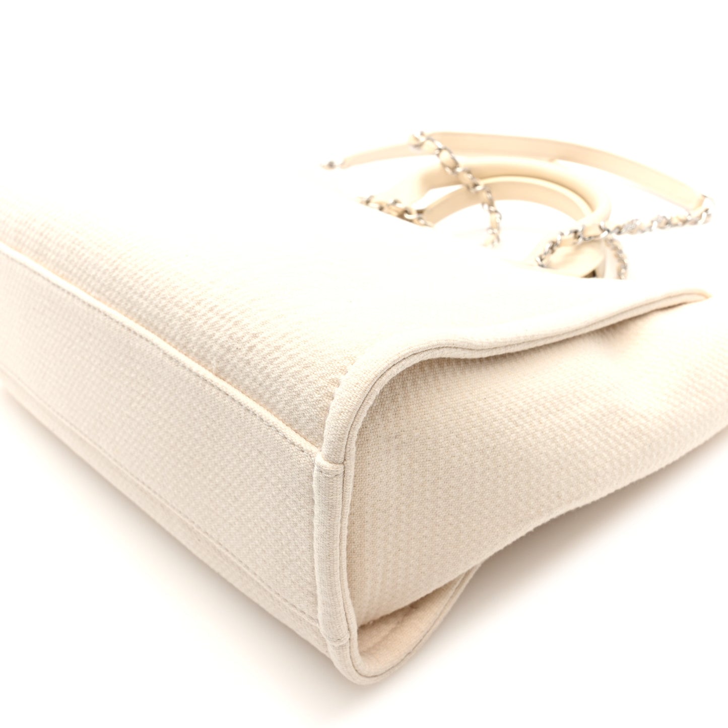 Mixed Fibers Small Deauville Tote White