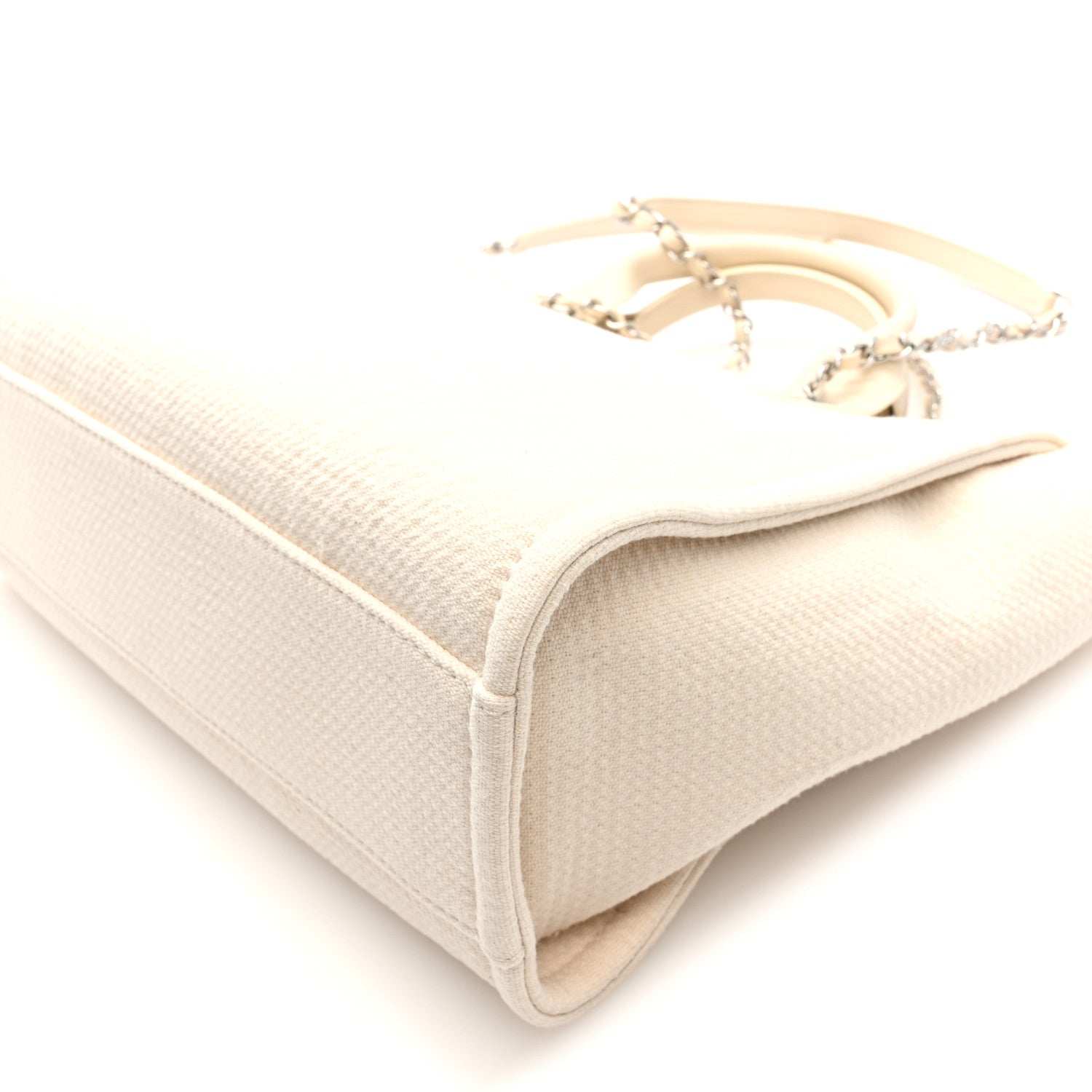 Chanel Mixed Fibers Small Deauville Tote White 11 of 11