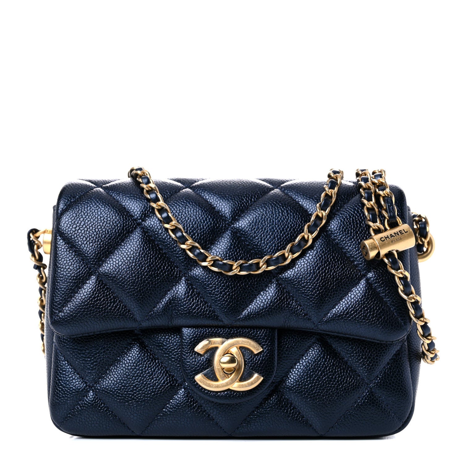 Chanel Iridescent Caviar Quilted Mini My Perfect Flap Dark Blue 1 of 10