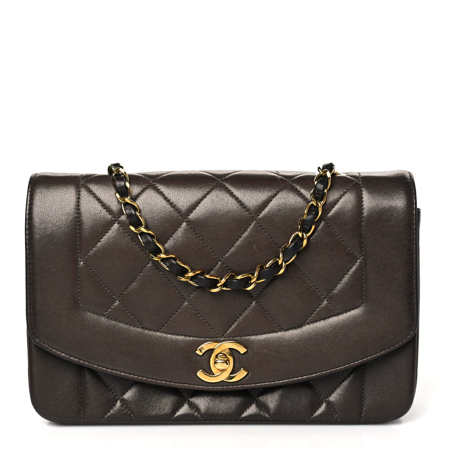 Lambskin Quilted Small Single Flap Black