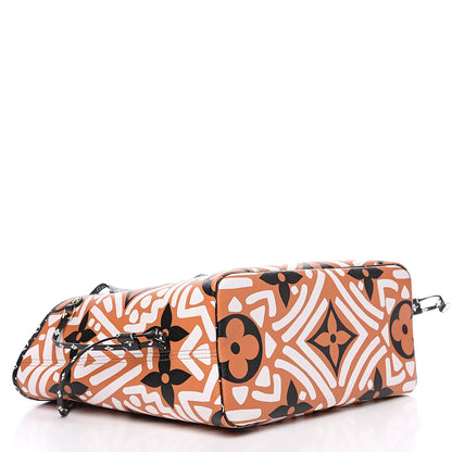 Louis Vuitton Monogram Giant Crafty Neverfull MM Creme Caramel 3 of 8
