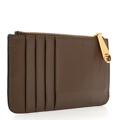 Fendi Vitello Soft F is Fendi Bi-Color FF 1974 Embossed Key Case Pouch Maya Black 3 of 7