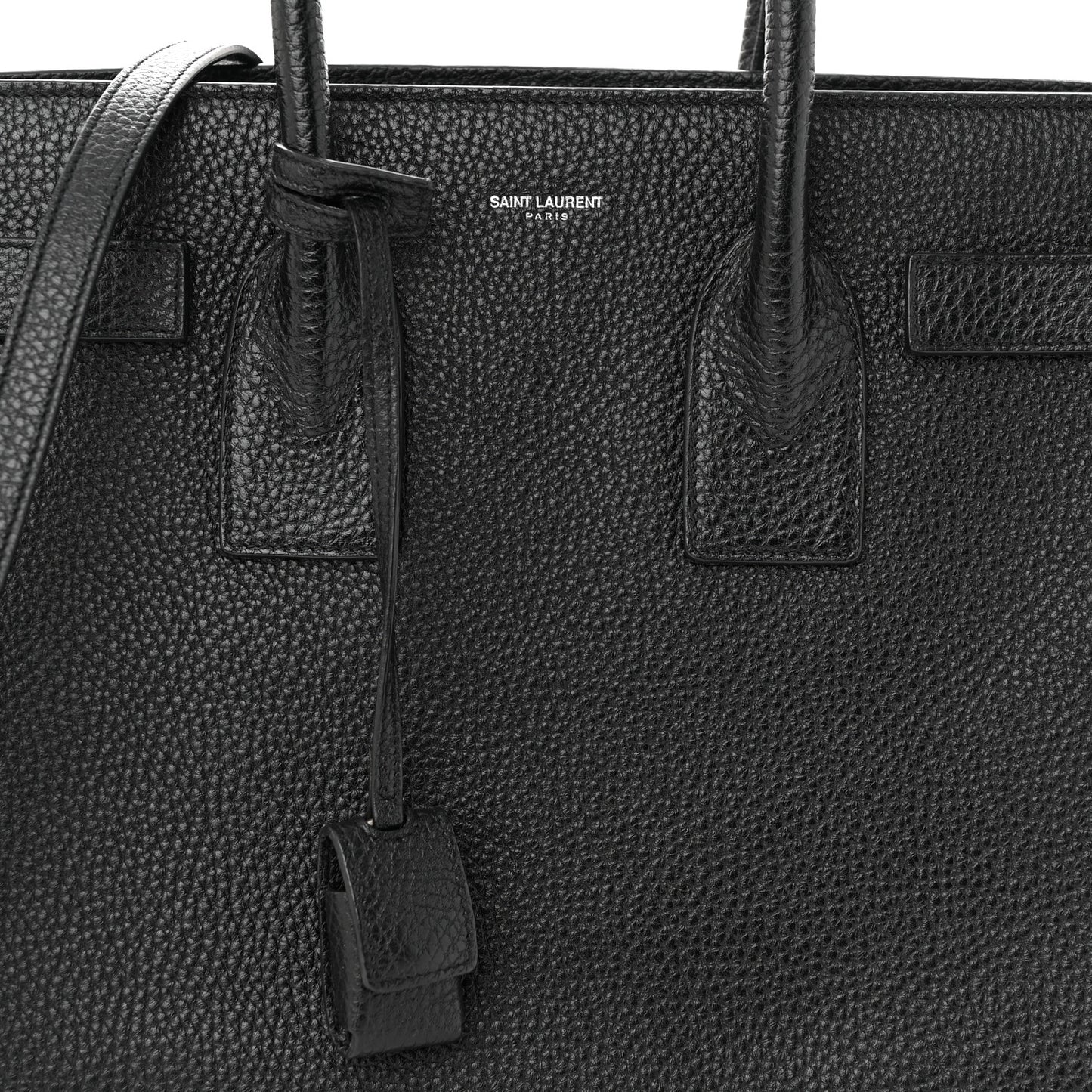 Grained Calfskin Small Sac De Jour Black