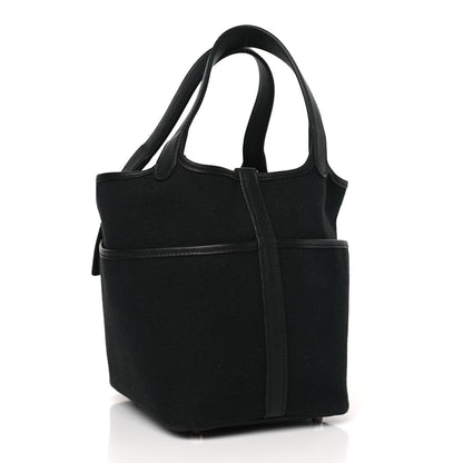 Hermes Toile Goeland Swift Cargo Picotin Lock 18 Black 3 of 10