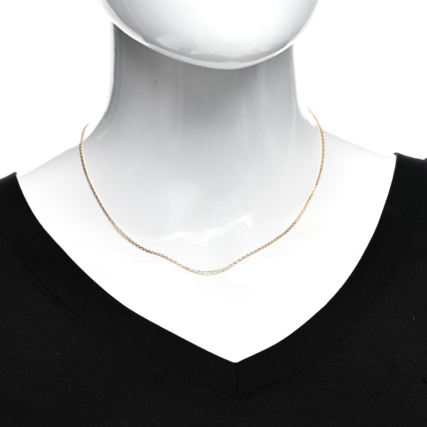 18K Yellow Gold Trace Chain Necklace