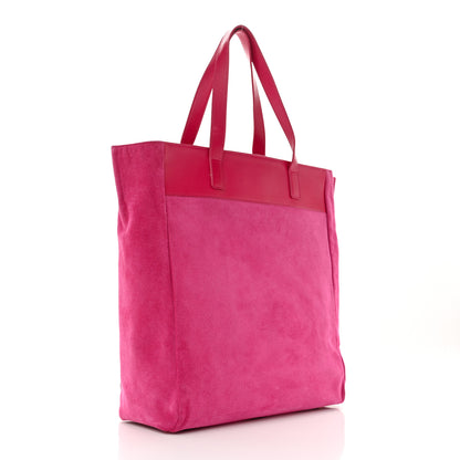 Saint Laurent Calfskin Suede Reversible East West Shopping Tote Pink 6 of 23