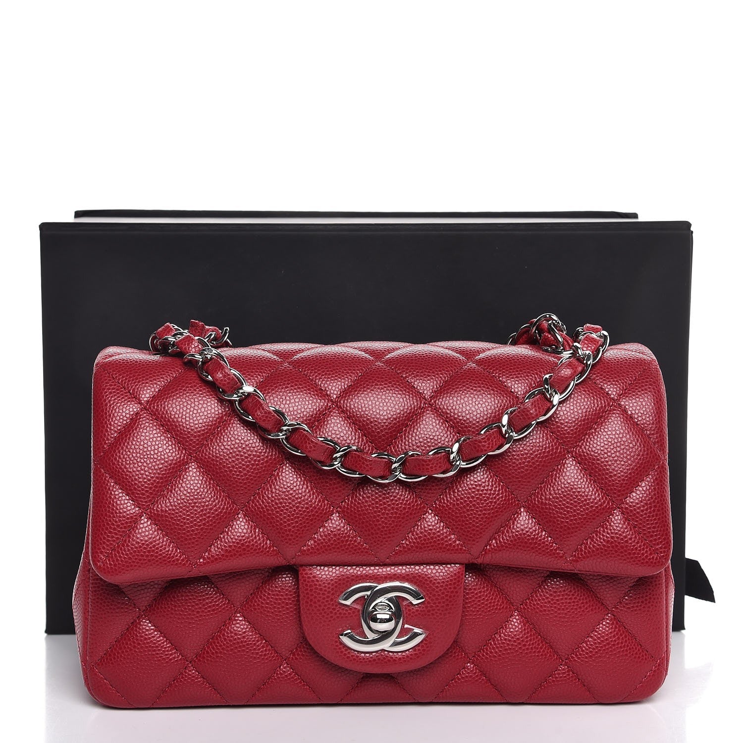 Chanel Caviar Quilted Mini Rectangular Flap Pink 8 of 8