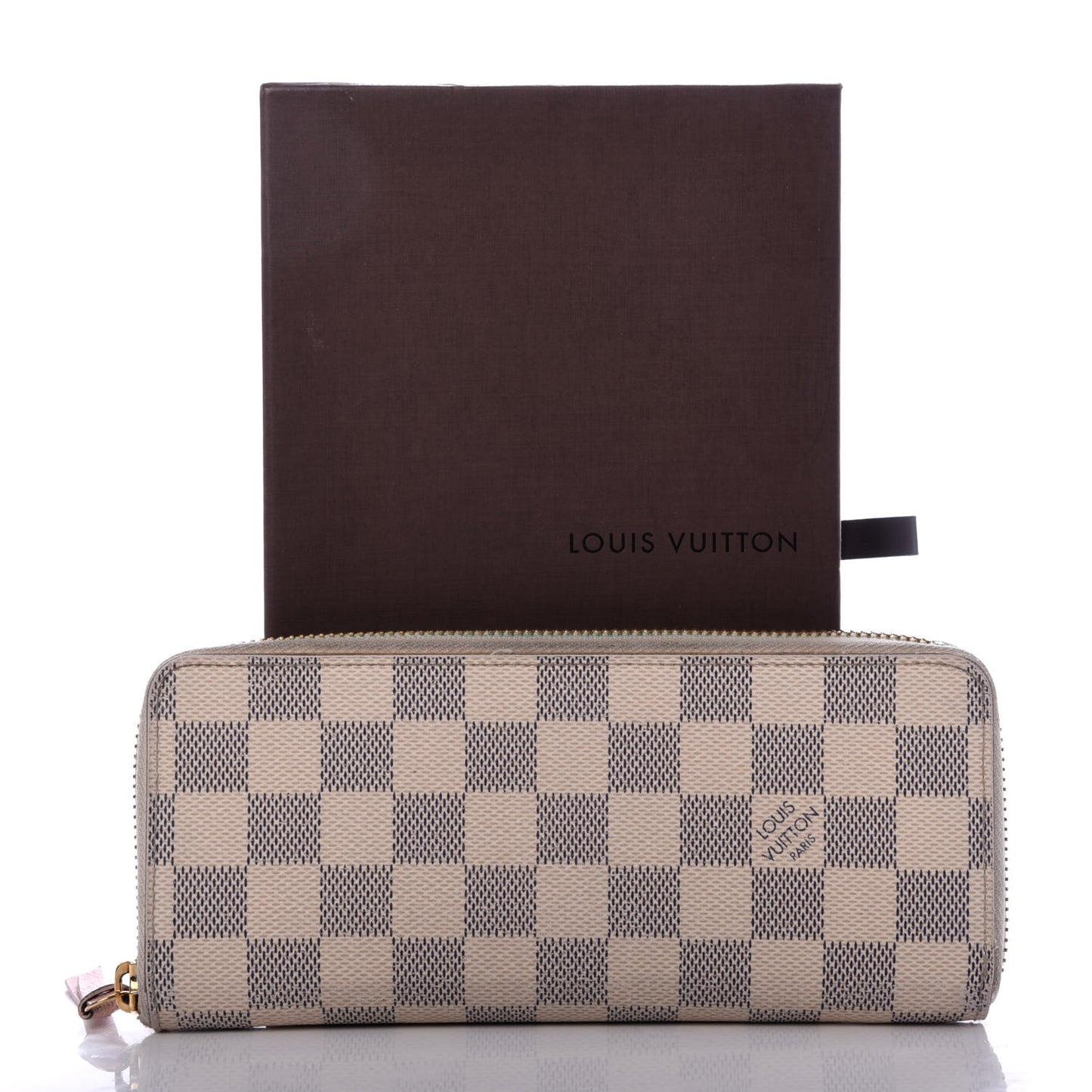 Damier Azur Clemence Wallet Rose Ballerine