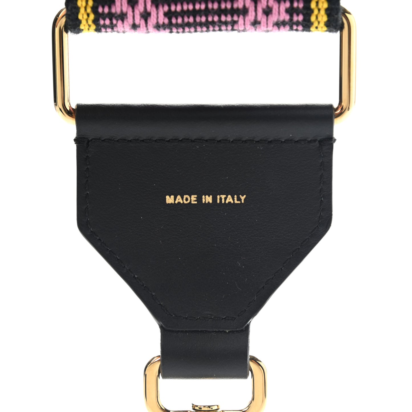 Cannete Ribbon Poly Vitello Century Logo Adjustable Strap You Lollipop Limon Black