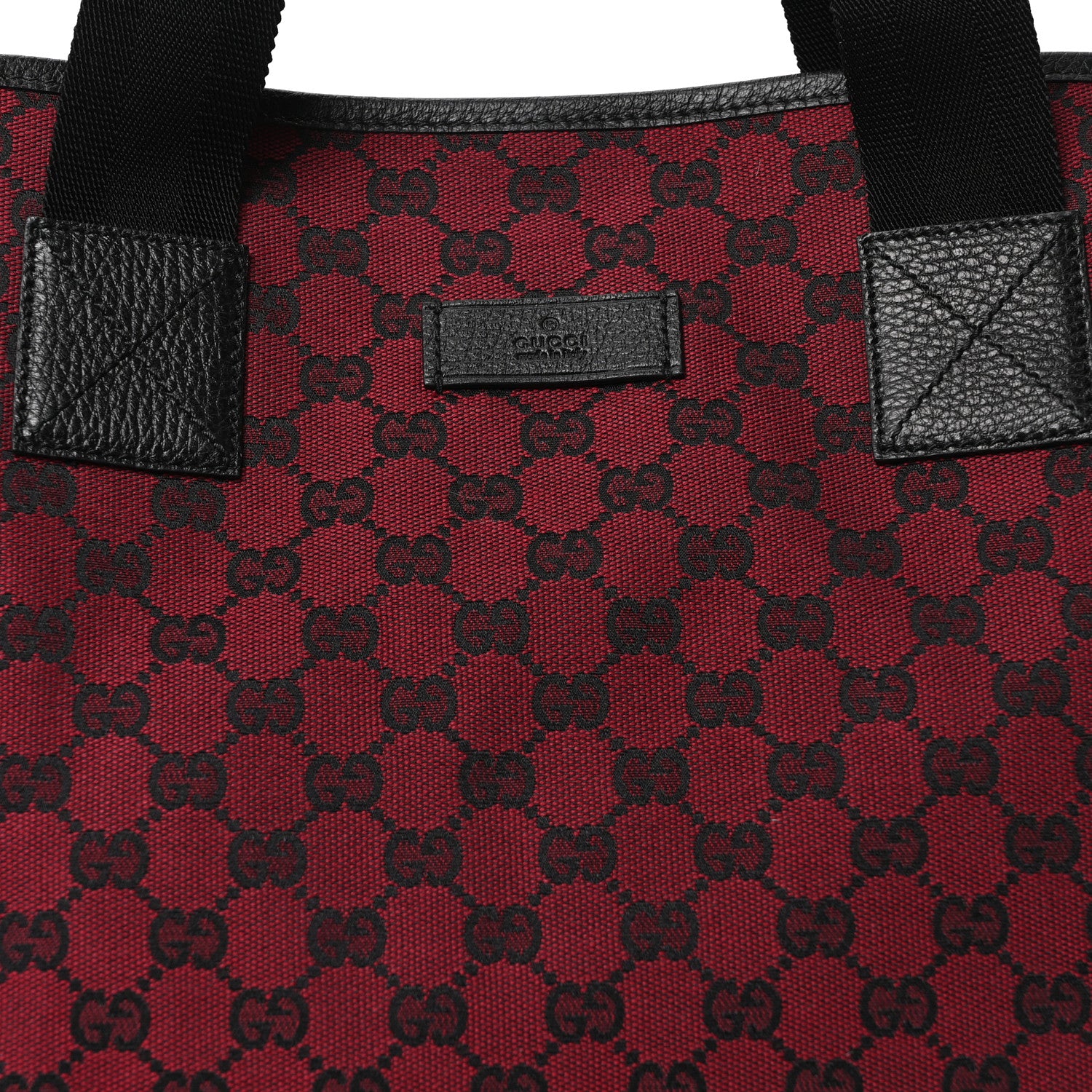 Gucci Monogram Travel Bag Red Black 8 of 10