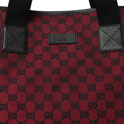 Gucci Monogram Travel Bag Red Black 8 of 10