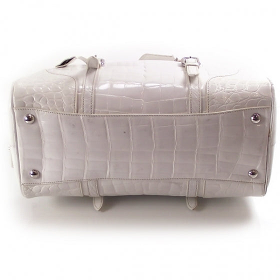 Prada Crocodile Frame Bowler White 4 of 13