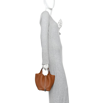 Hermes Taurillon Clemence Picotin Lock 18 PM Gold 2 of 10