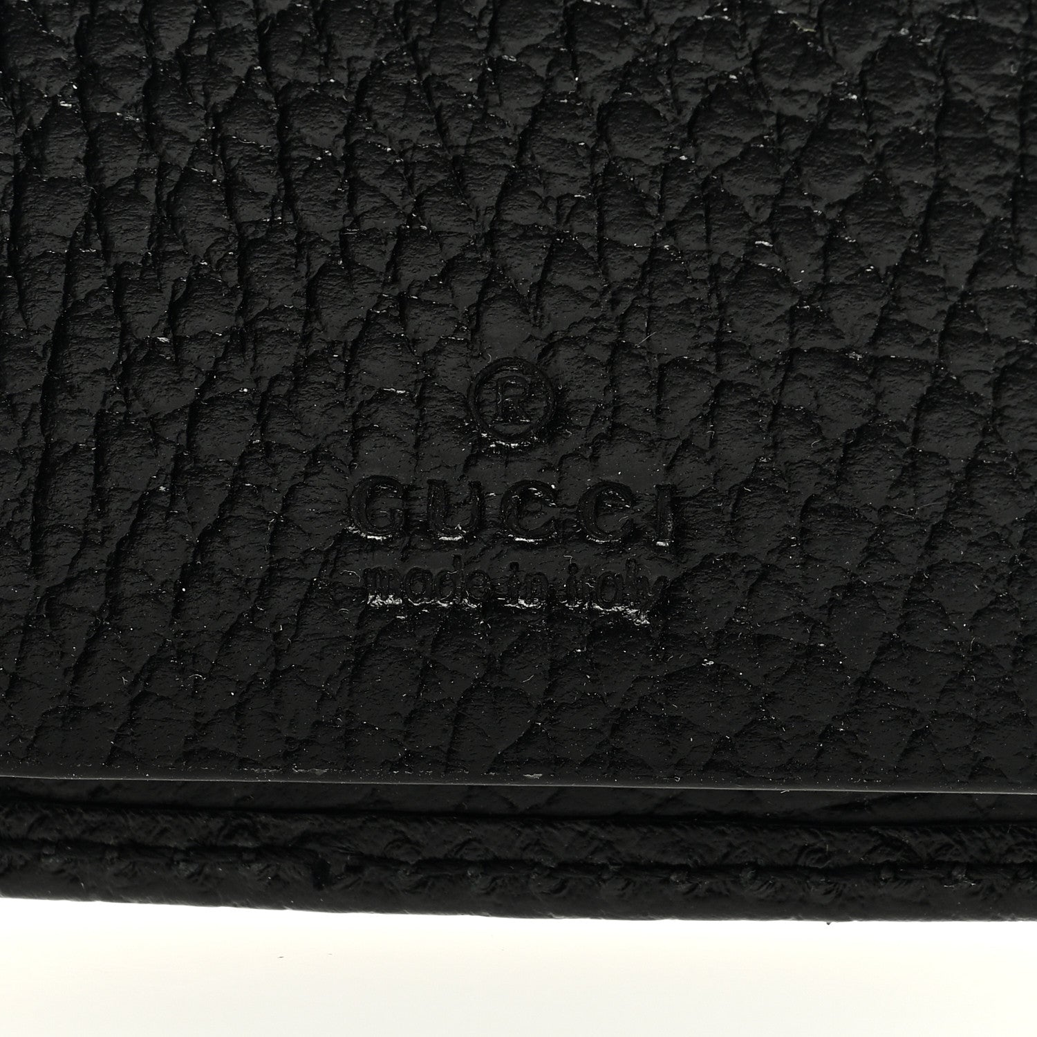 Gucci Pebbled Calfskin GG Marmont 6 Key Holder Black 6 of 6