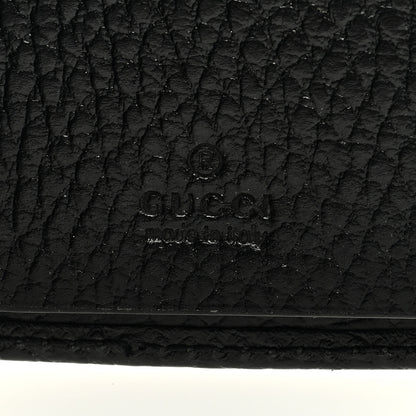 Gucci Pebbled Calfskin GG Marmont 6 Key Holder Black 6 of 6