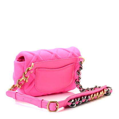 Chanel Jersey Quilted Chanel 19 Waist Bag Pink 3 of 9