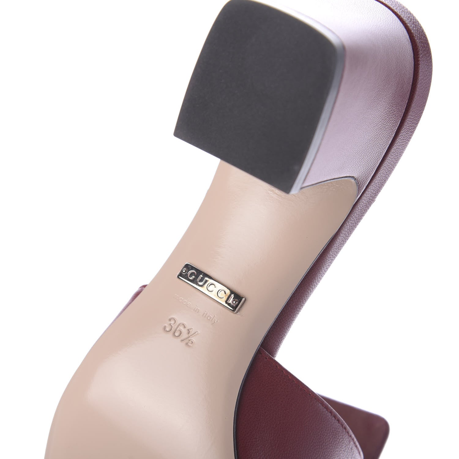 Gucci Malaga Kid Crystal Square G Madelyn Mules 36.5 Romantic Cerise 8 of 10