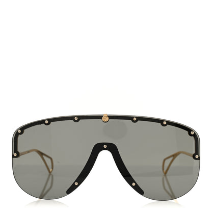 Gucci Shield Sunglasses GG0667S Black Gold 2 of 8