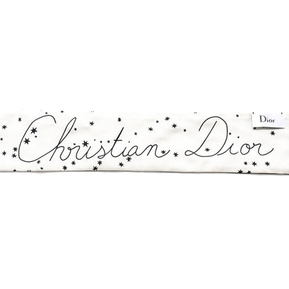 Christian Dior Silk Zodiac Cancer Mitzah Scarf Black 2 of 6