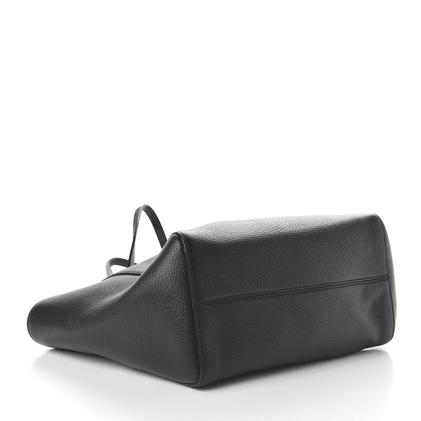 Pebbled Calfskin Small Swing Tote Black