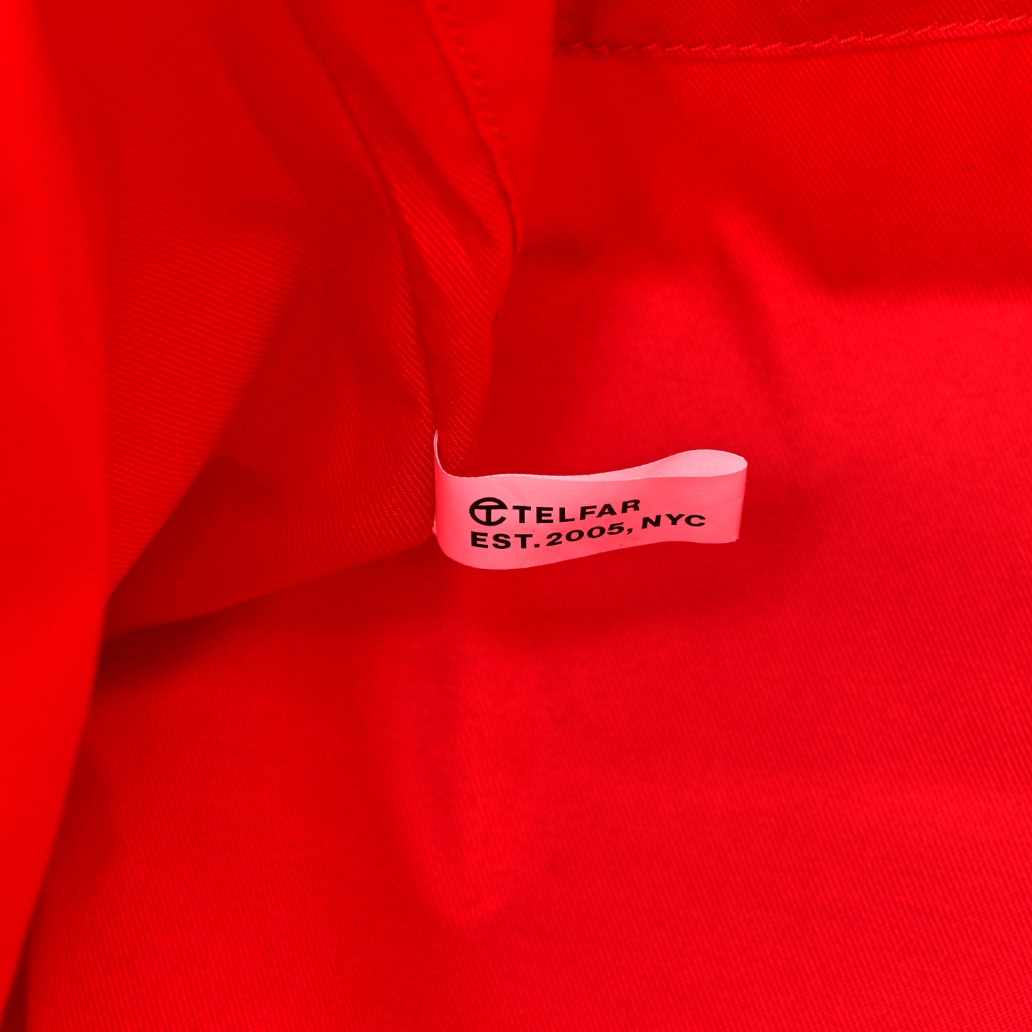 Telfar Vegan Leather Large Shopping Bag Red 7 of 12