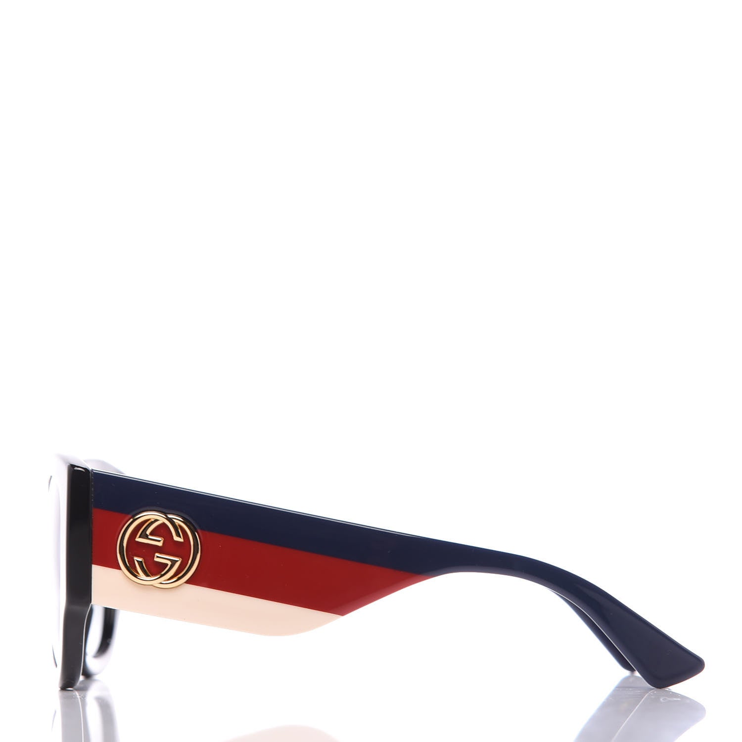 Gucci Acetate Web Oversized Frame Rectangle Sunglasses GG0276S Black Multicolor 3 of 9