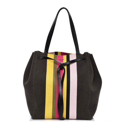 Celine Textile Striped Medium Belt Cabas Phantom Multicolor 1 of 12