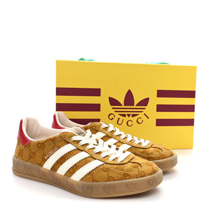Gucci X ADIDAS Vintage GG Monogram Mens Gazelle Sneakers 7.5 Mid Natural  Nut Off White 1839352 – FASHIONPHILE
