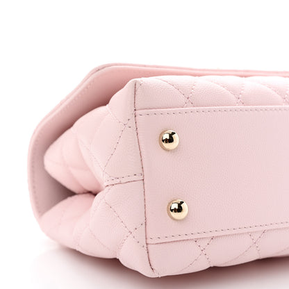 Chanel Caviar Quilted Mini Coco Handle Flap Light Pink 9 of 11