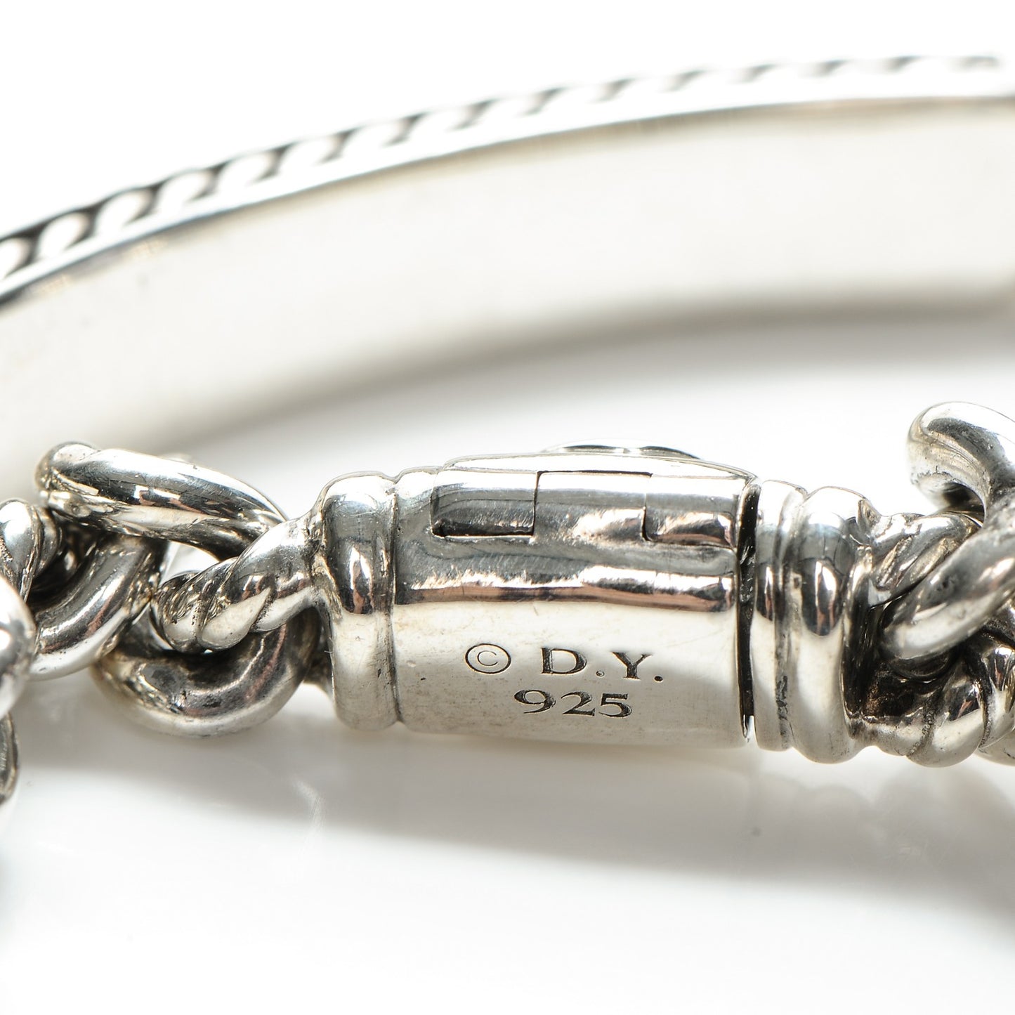 Sterling Silver Pave Diamond 6mm Petite ID Bracelet