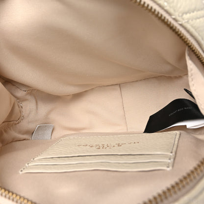 Marc Jacobs Grained Calfskin Quilted The Status Round Crossbody Oatmilk 5 of 11