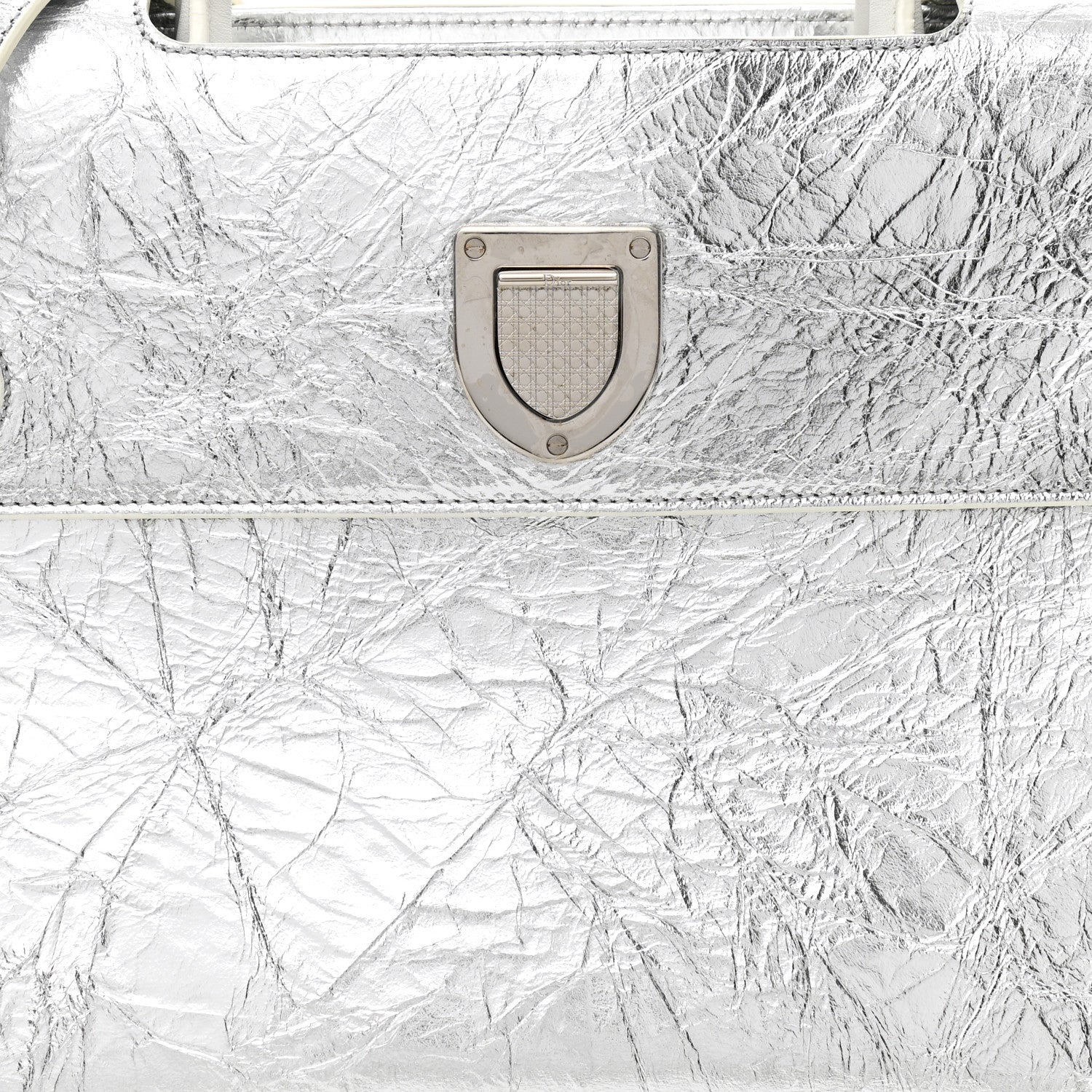 Christian Dior Metallic Calfskin Medium Diorever Flap Silver 8 of 15
