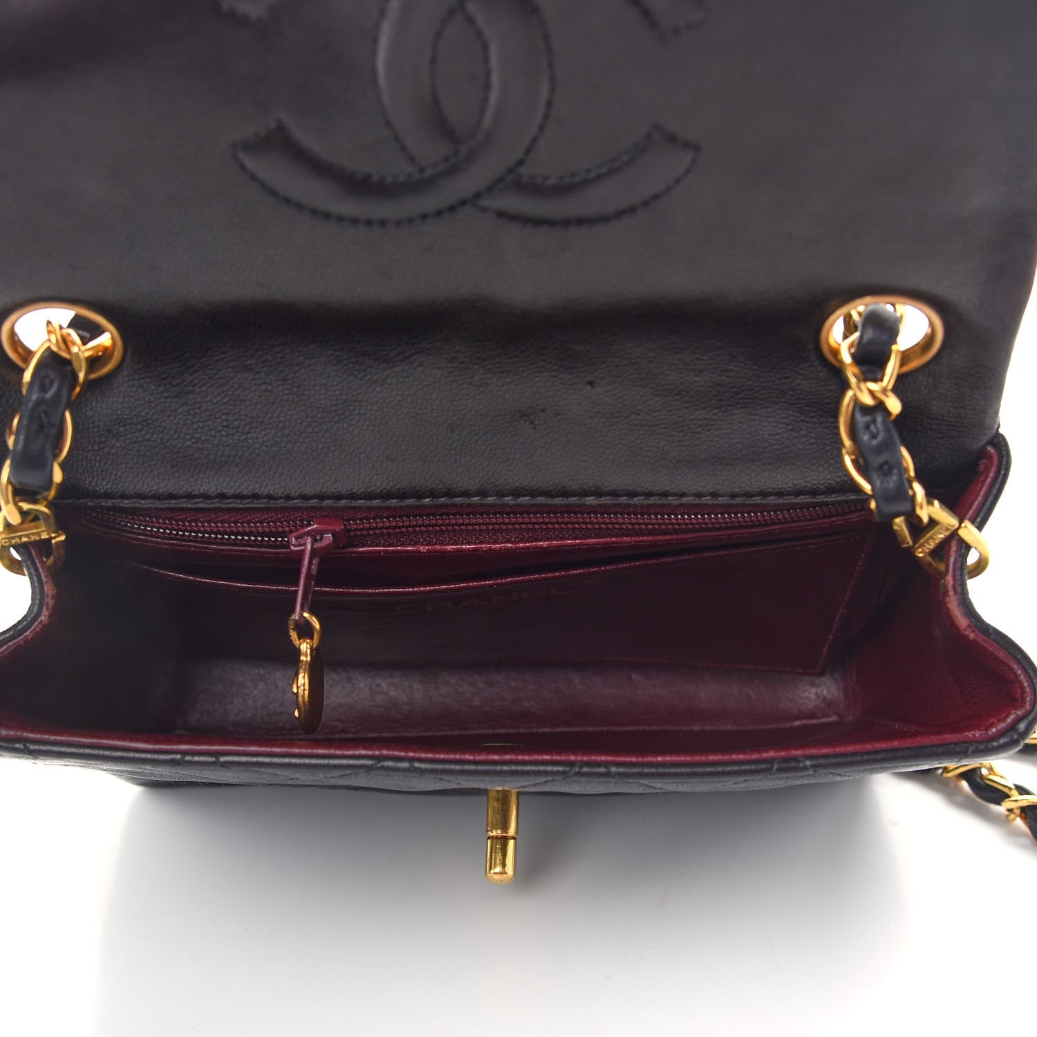 Chanel Lambskin Quilted Mini Square Flap Black 5 of 9