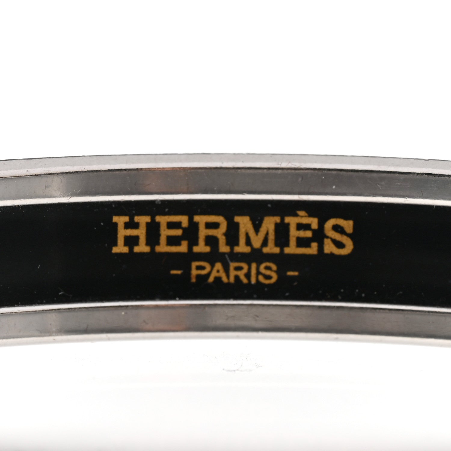 Hermes Enamel Printed Narrow Balcons Du Guadalquivir Bracelet 65 Platine 4 of 5