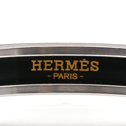 Hermes Enamel Printed Narrow Balcons Du Guadalquivir Bracelet 65 Platine 4 of 5