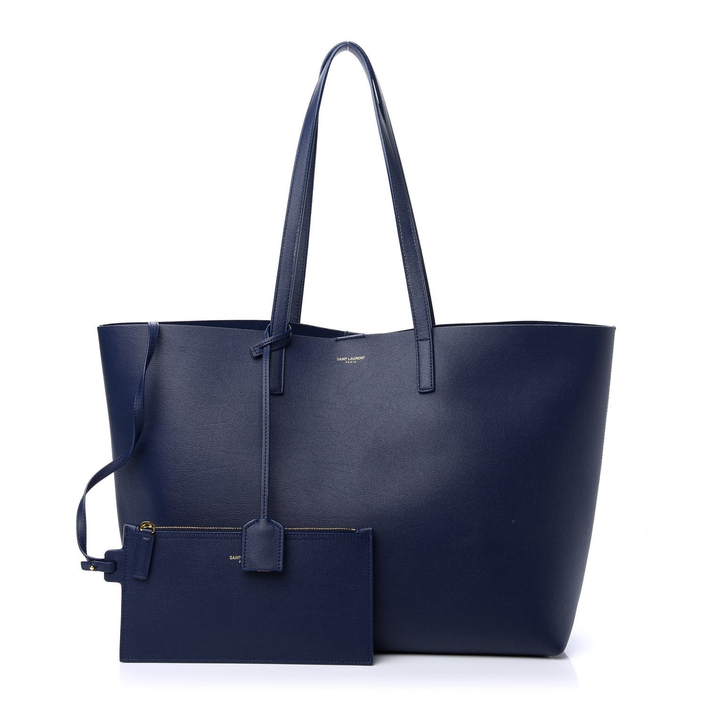 Calfskin Large Shopping Tote Saphir