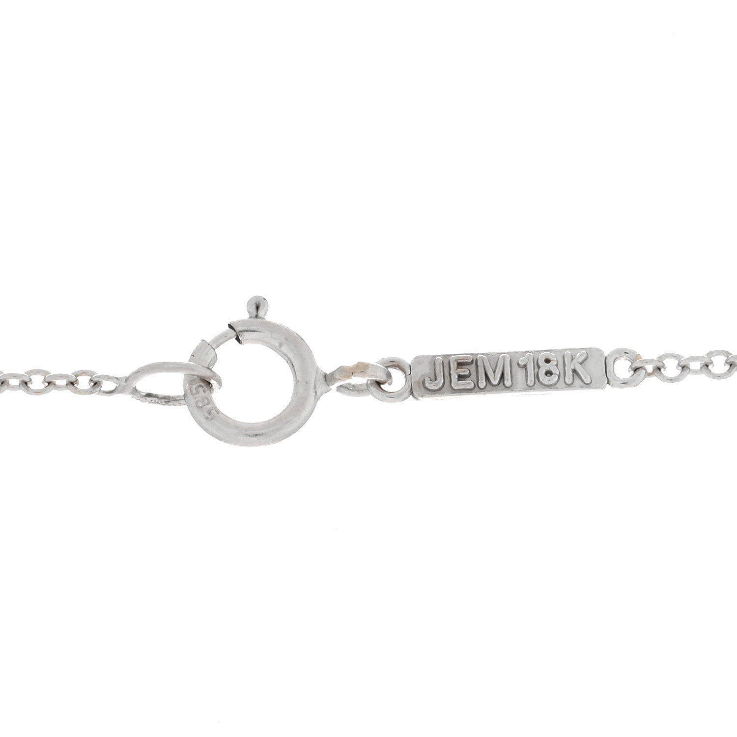 Jennifer Meyer 18K White Gold Diamond Turquoise Lapis Evil Eye Pendant Necklace 4 of 4